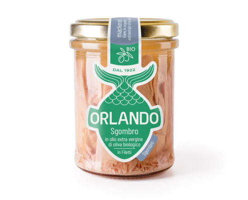 filetto di sgombro in olio extra vergine di oliva biologico
