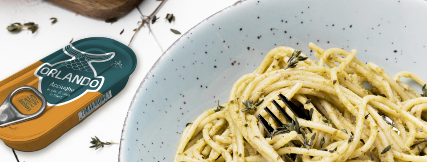 pasta al pesto di acciughe