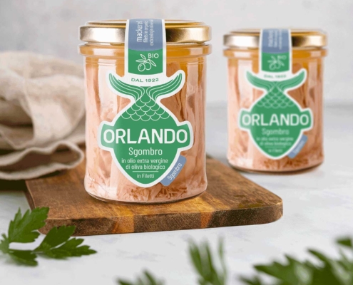 filetti di sgombro in olio extra vergine di oliva biologico