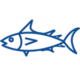 icona pesce alalunga blu